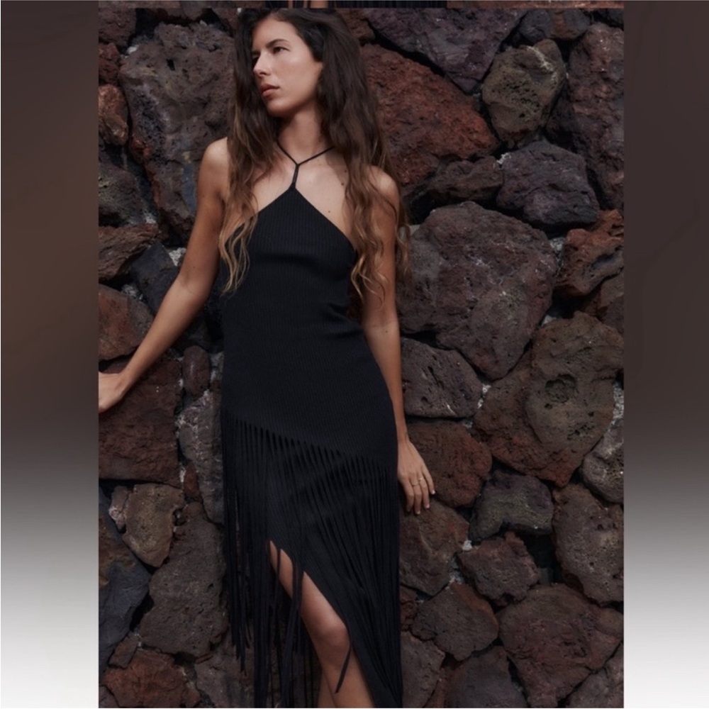 NWT Zara Fringe Ribbed Tank